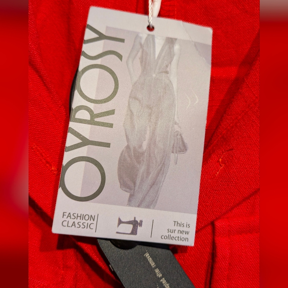 B1 NWT Oyrosy Elegant Red Pleated Maxi Dress - Size XS - Picture 5 of 9